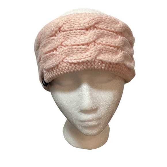 The North Face Blush Pink Cable Knit Headband OS - Picture 2 of 2